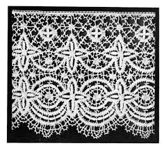 White venice lace edging