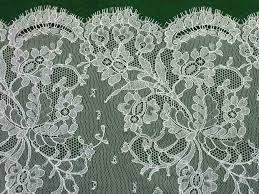 Scalloped embroidered net lace