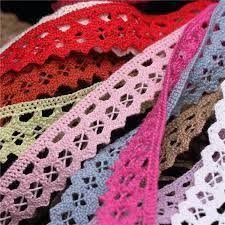Colour crochet edge laces