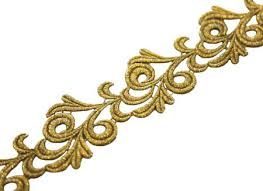 Gold metallic lace trim