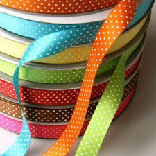 Polka dot grosgrain ribbon