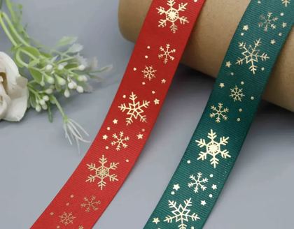 Printed satin ribbon
