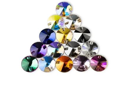 Sew-on crystal stones - round (rivoli)
