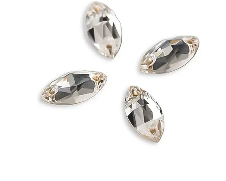 Sew-on crystal stones - navette photo 2