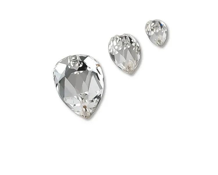 Sew-on crystal stones - teardrop photo 2