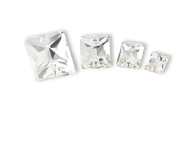Sew-on crystal stones - square and rectangle photo 5