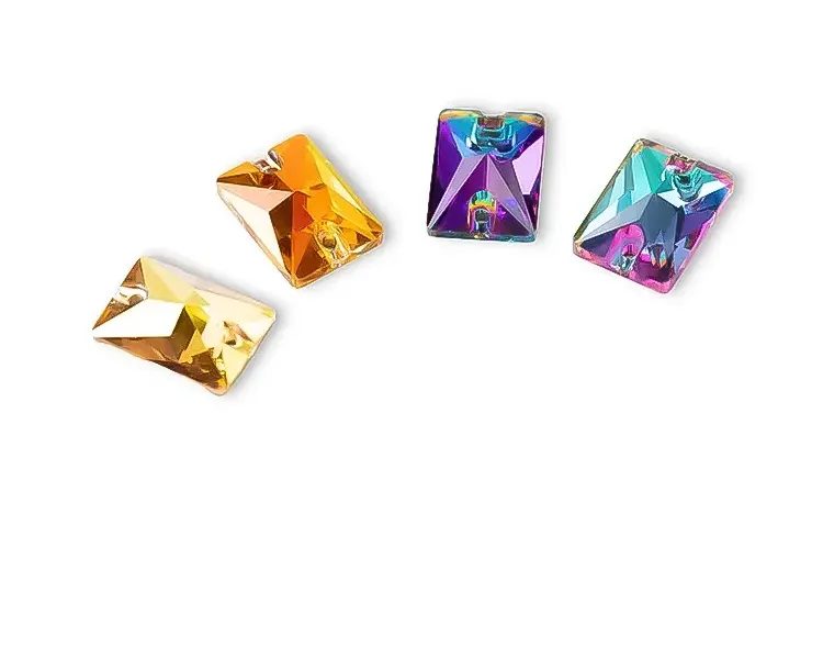 Sew-on crystal stones - square and rectangle photo 7
