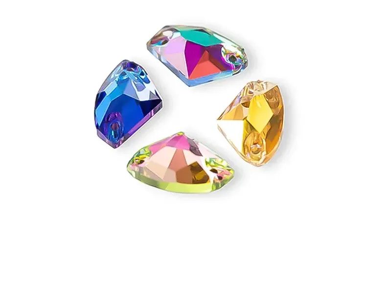 Sew-on crystal stones - triangle photo 2