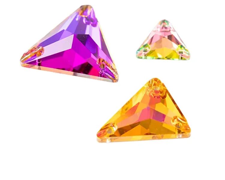 Sew-on crystal stones - triangle photo 4