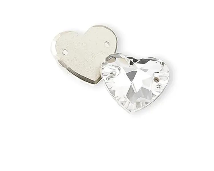 Sew-on crystal stones - heart photo 2