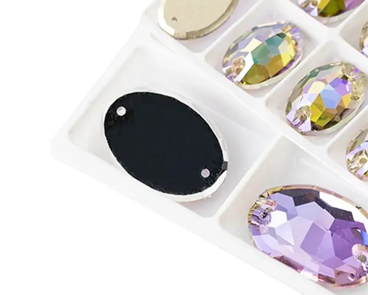 Sew-on crystal stones - assorted tray packs photo 9