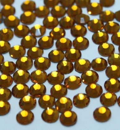 Golden topaz hotfix rhinestones