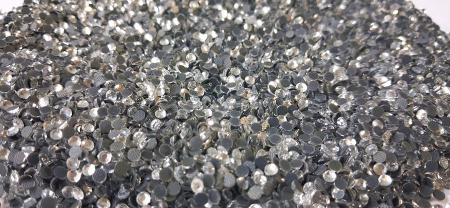 Hotfix glass rhinestones 2-cut - Crystal SS8