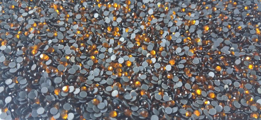 Hotfix glass rhinestones 2-cut - Dark Topaz SS8