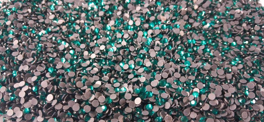 Hotfix glass rhinestones 2-cut - Blue Zircon SS8