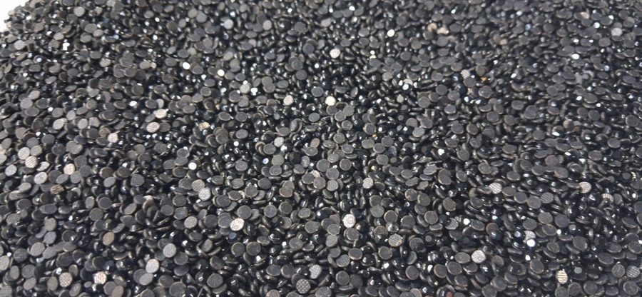 Hotfix glass rhinestones 2-cut - Hematite SS8
