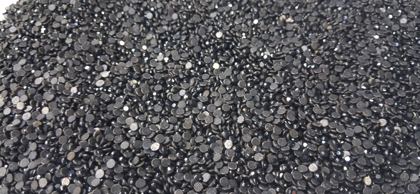 Hotfix glass rhinestones 2-cut - Hematite SS8