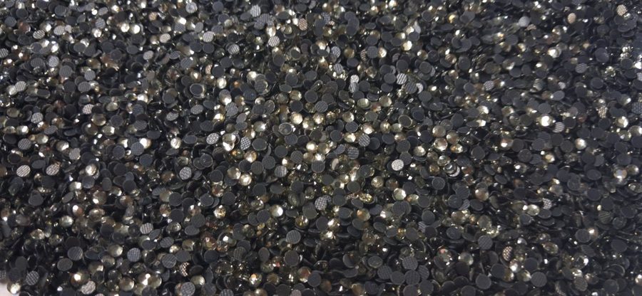 Hotfix glass rhinestones 2-cut - Black Diamond SS8