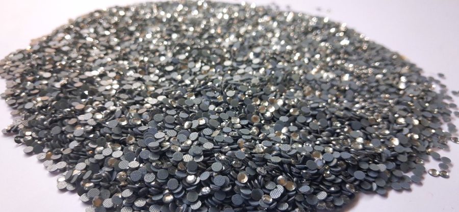 Hotfix glass rhinestones 2-cut - Crystal SS10