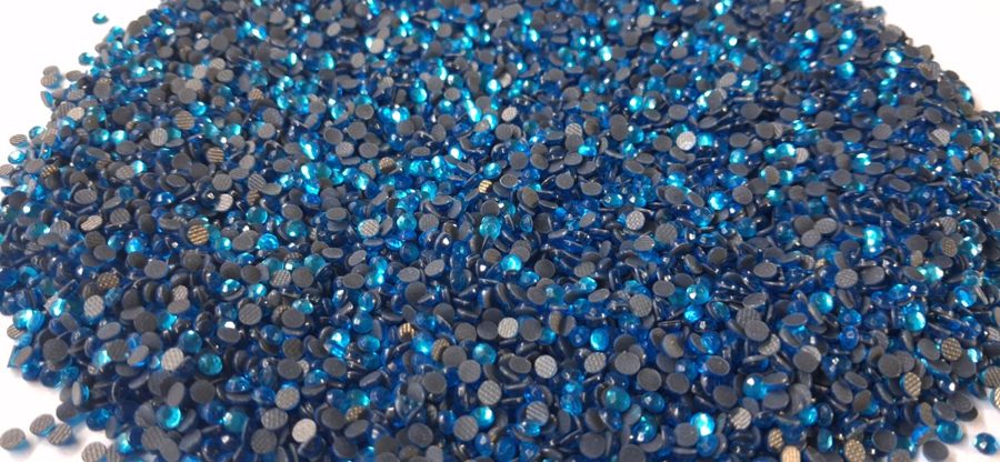 Hotfix glass rhinestones 2-cut - Capri Blue SS10