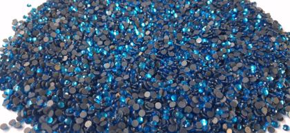 Hotfix glass rhinestones 2-cut - Capri Blue SS10
