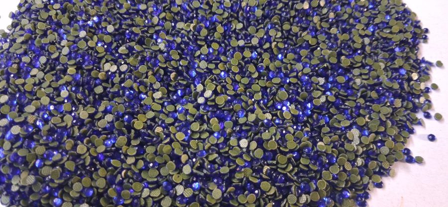 Hotfix glass rhinestones 2-cut - Cobalt SS10