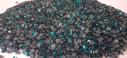 Hotfix glass rhinestones 2-cut - Blue Zircon SS16