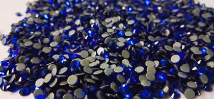 Hotfix glass rhinestones 2-cut - Cobalt SS16