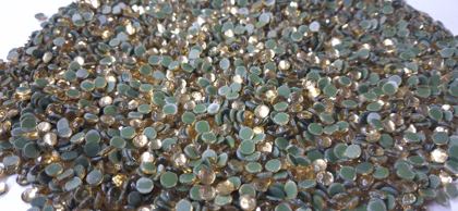 Hotfix glass rhinestones 2-cut - Lt.Topaz SS20