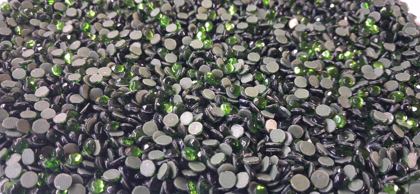 Hotfix glass rhinestones 2-cut - Emerald SS20