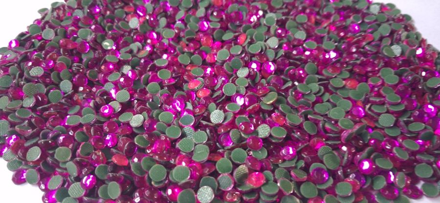 Hotfix glass rhinestones 2-cut - Fushia SS20