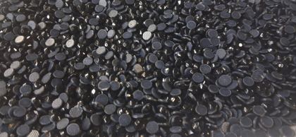 Hotfix glass rhinestones 2-cut - Jet Black SS20