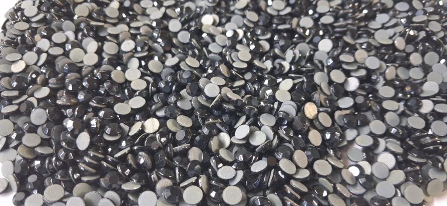 Hotfix glass rhinestones 2-cut - Hematite SS20