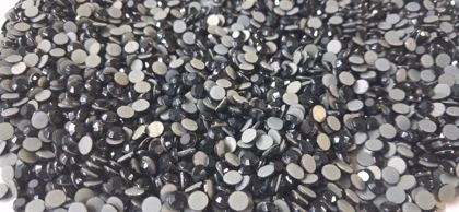 Hotfix glass rhinestones 2-cut - Hematite SS20