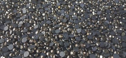 Hotfix glass rhinestones 2-cut - Jet Hematite SS20