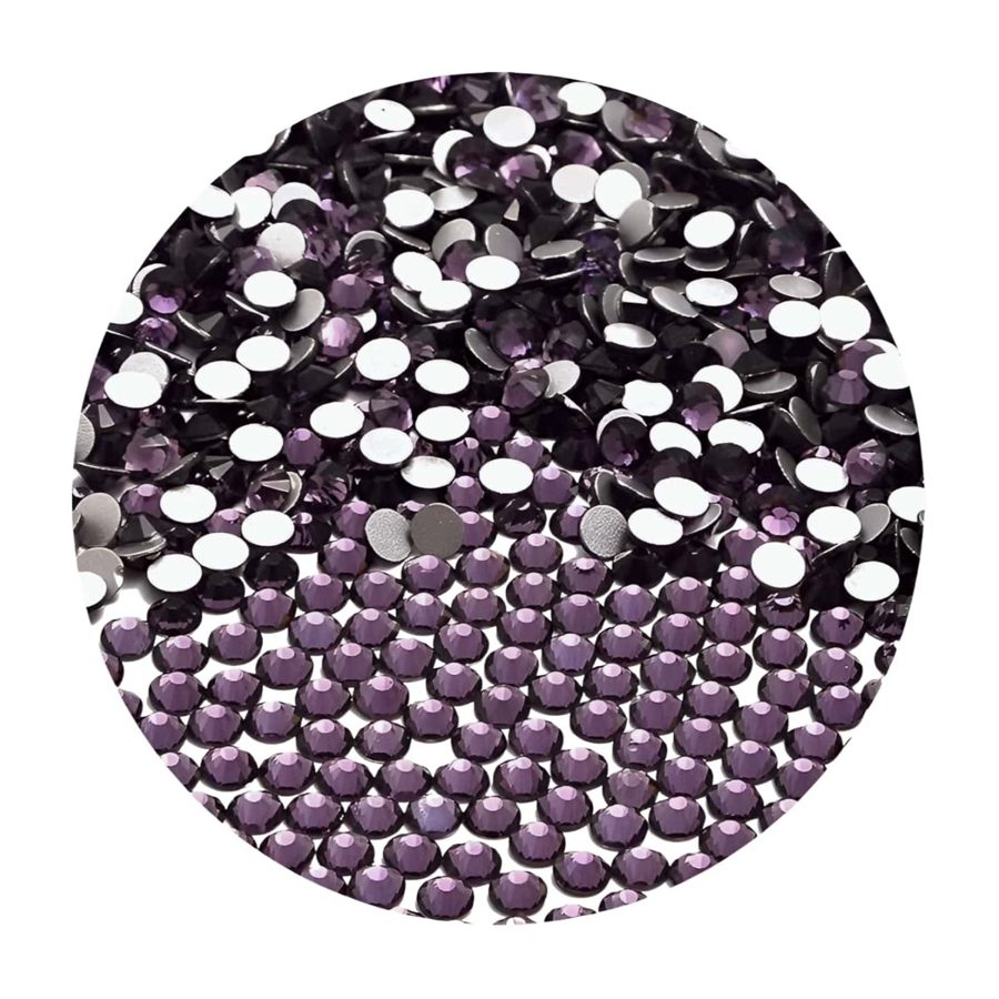 Hotfix glass rhinestones 2-cut - Rose Pink SS6