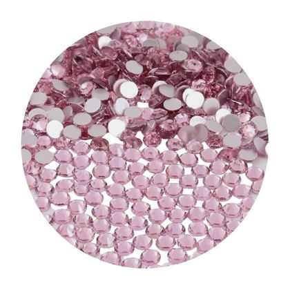 Hotfix glass rhinestones 2-cut - Lt.Rose SS8
