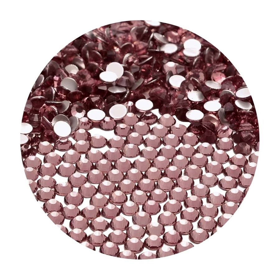 Hotfix glass rhinestones 2-cut - Lt.Rose SS10