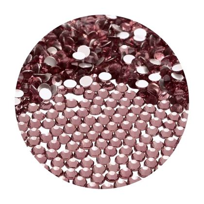 Hotfix glass rhinestones 2-cut - Lt.Rose SS10