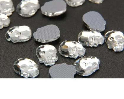 Hotfix fancy-shape rhinestones - skull