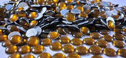 Hotfix epoxy stones - plain round - Cofee Brown 9 mm