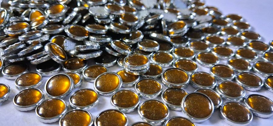 Hotfix epoxy stones - rhinecut round - Cofee Brown 9 mm