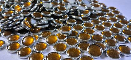 Hotfix epoxy stones - rhinecut round - Cofee Brown 9 mm