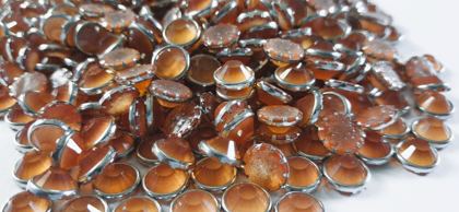 Hotfix epoxy stones - rhinecut round - Brown 8 mm