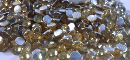 Hotfix epoxy stones - rhinecut round - Topaz 6 mm