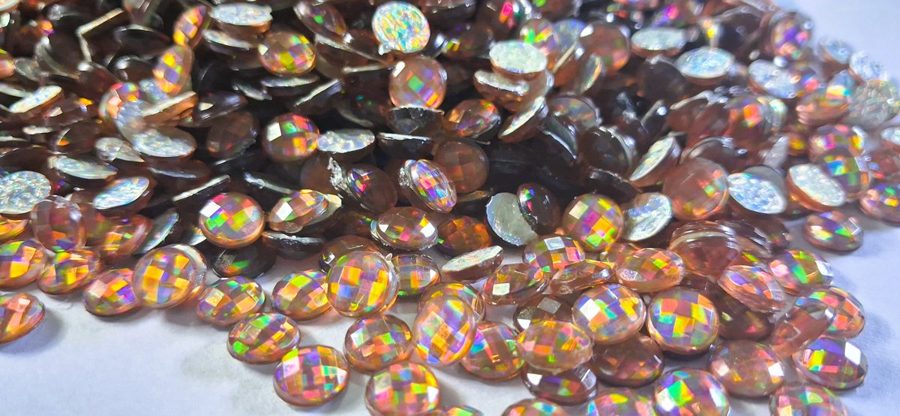 Hotfix epoxy stones - faceted round - Sparkle 6 mm