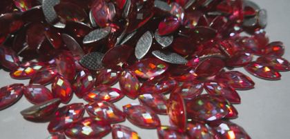 Hotfix epoxy stones - faceted cats eye - Sparkles 5 mm
