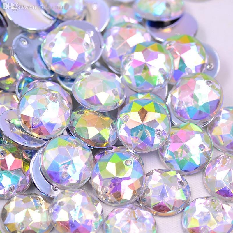 Acrylic AB faceted stones