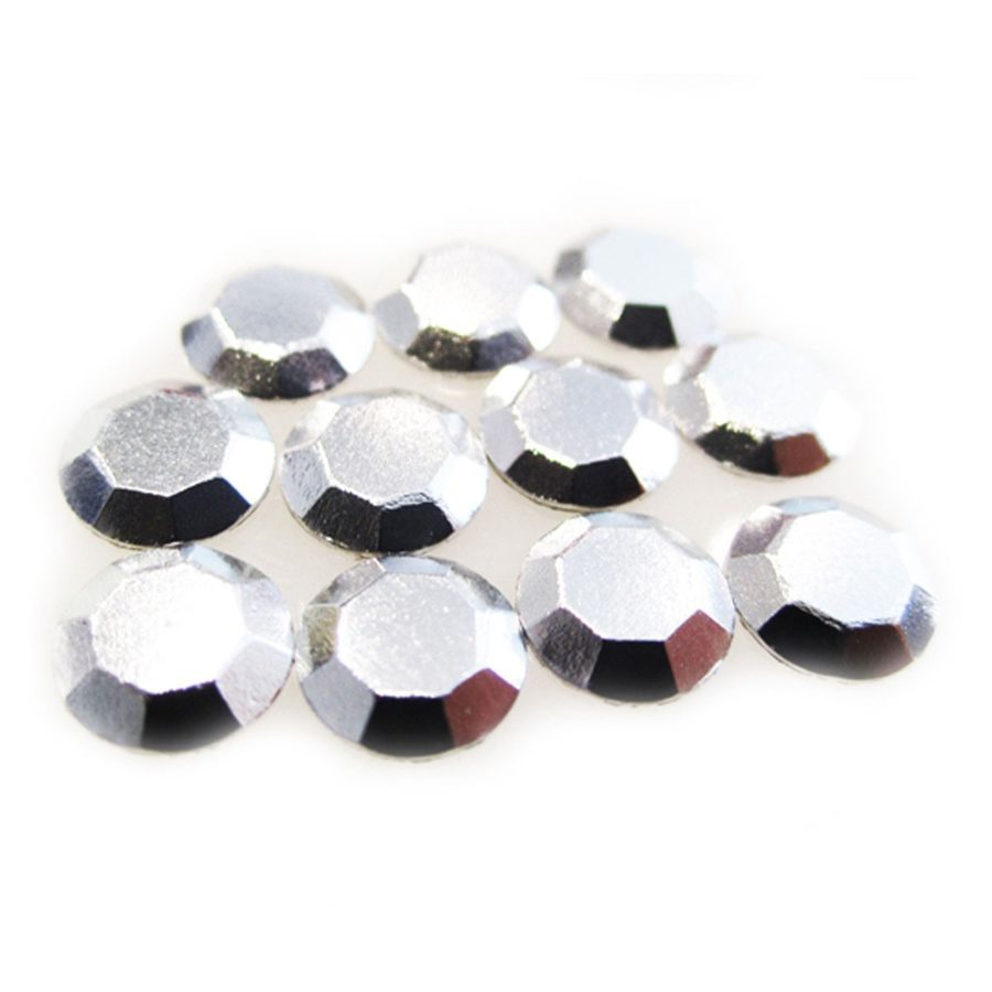 Hotfix faceted studs - silver