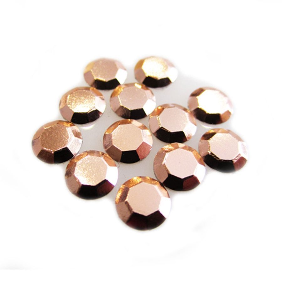 Hotfix faceted studs - rose gold